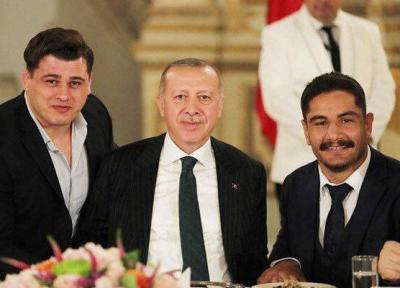 حضور ستارگان کشتی ترکیه در ضیافت افطار رئیس جمهور